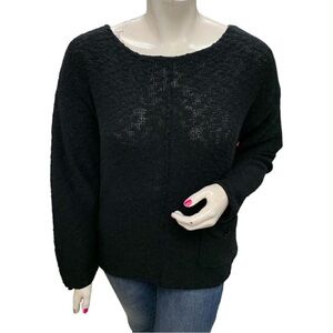 Jones New York Black Crew Neck Sweater Size XL